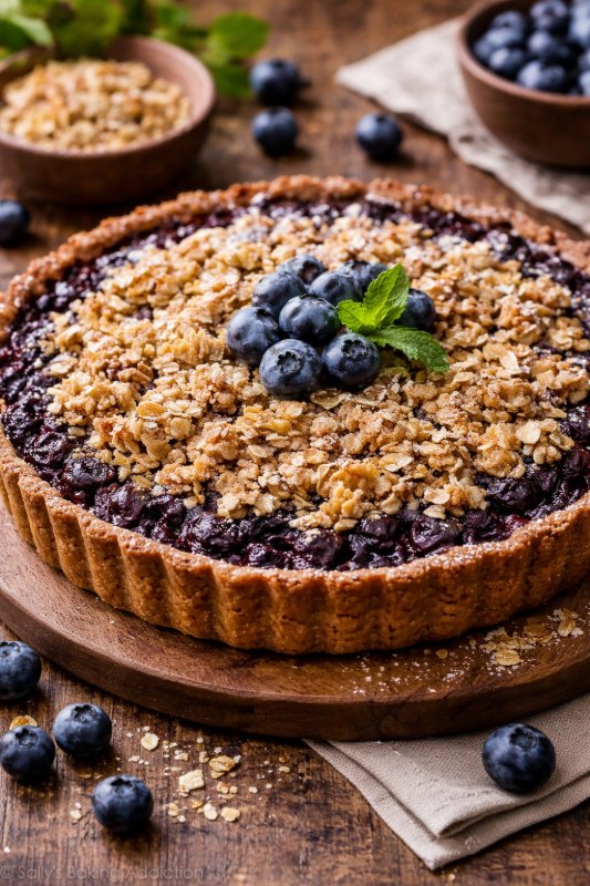 Blueberry Rye Crumble Tart