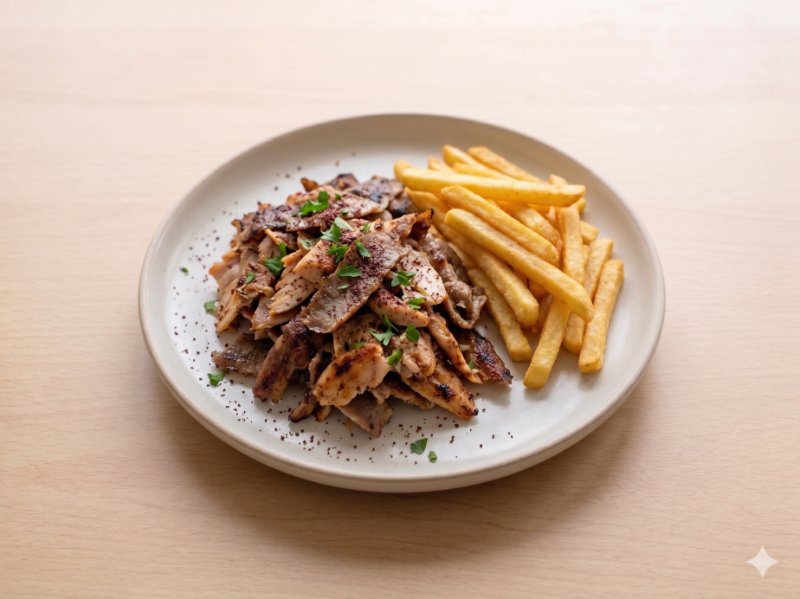 Kebab with Fries
